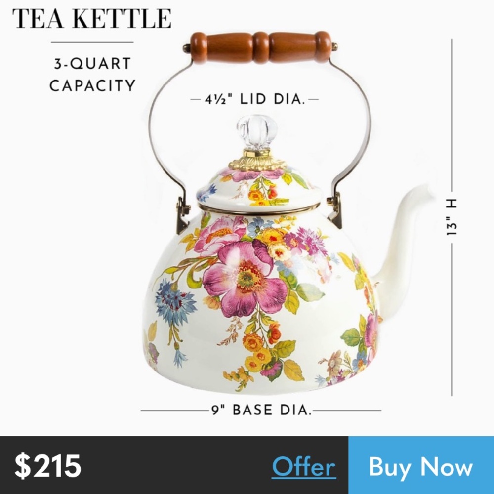 McKenzie-Childs flower garden teapot.